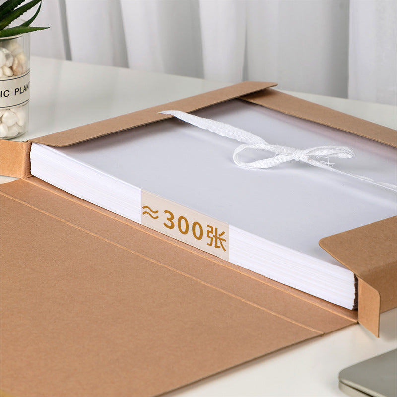 Deli 5923 Kraft Paper File Box A4 Storage Box Data Box Back Width 3cm Document Box Certificate Box Wholesale