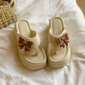 New fashionable casual soft sole height increasing non-slip odor-resistant spring/summer new versatile butterfly beach flip-flops