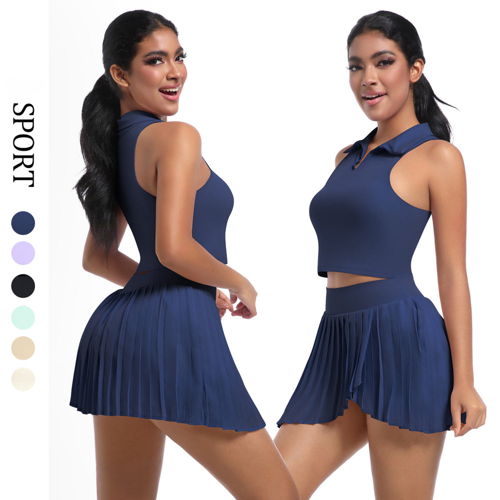 new arrival nude yoga tennis wear outdoor casual t-shirt running fitness wear quick-drying breathable sports suit