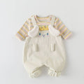 Baby autumn suit rompers spring autummale baby stripeslong sleeves overalls two-piece set jumpsuit