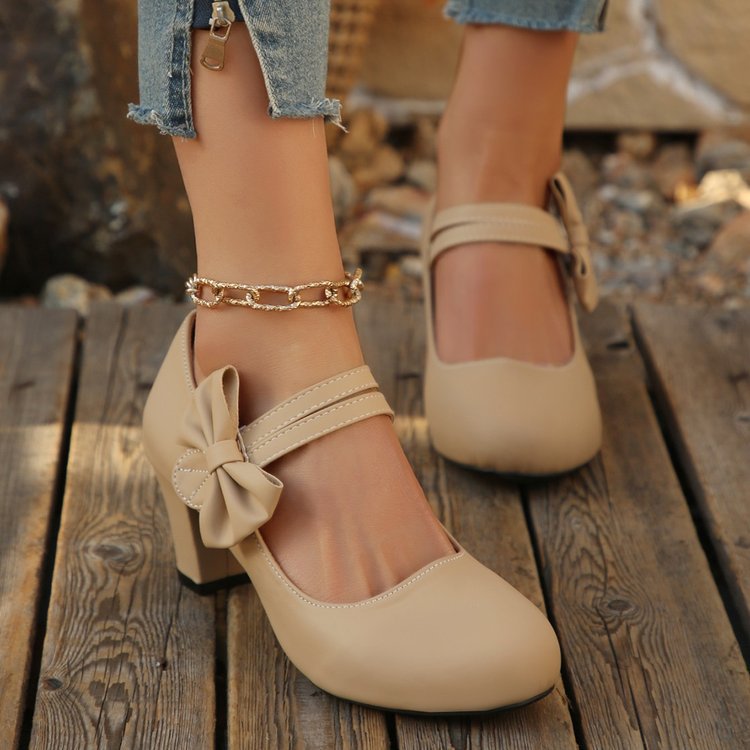 spring/summer new arrivals: plus size chunky heel women's shoes for cross-border e-commerce. sizes 35-42 available. wholesale options available. dropshipping to  and