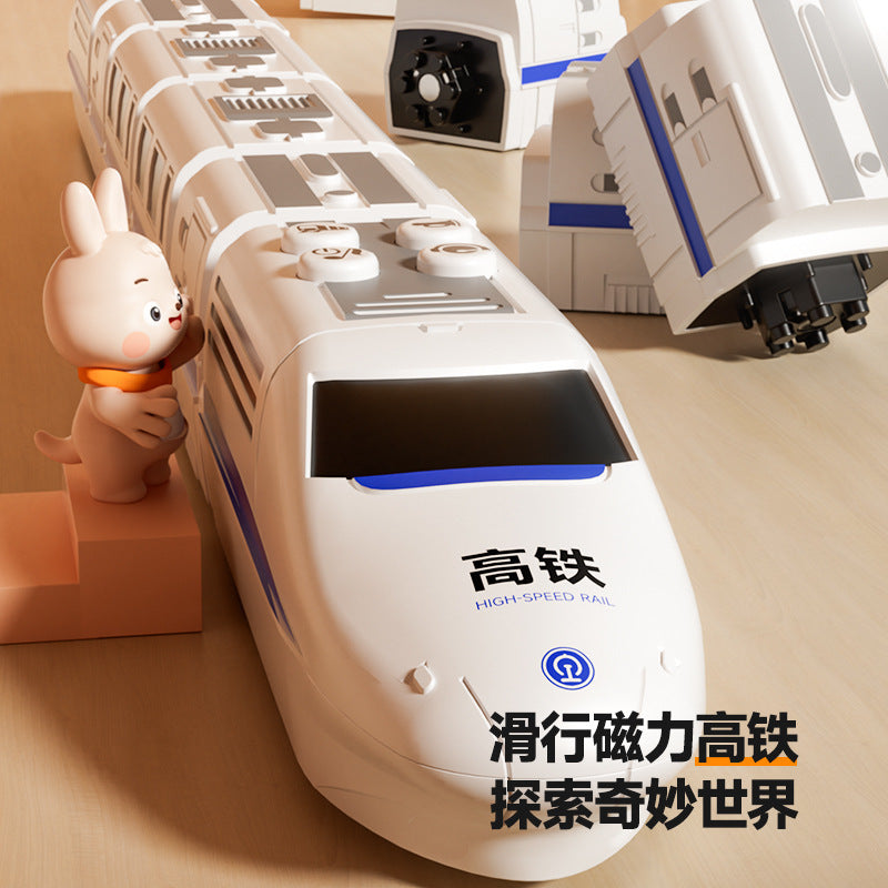 Children's magnetic building blocks high-speed train model toy - educational puzzle set for boys - magnetic early education toy