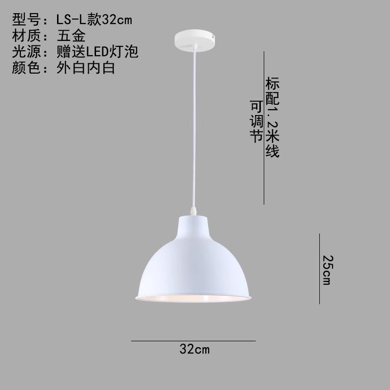 Minimalist industrial black projector light - retro creative restaurant, cafe, bubble tea shop, hot pot restaurant - unique pot lid pendant lamp