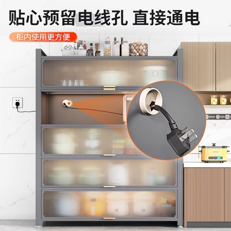 Kitchen storage rack multi-function microwave oven storage cabinet floor-standing multi-layer storage cabinet cupboard pot cupboard