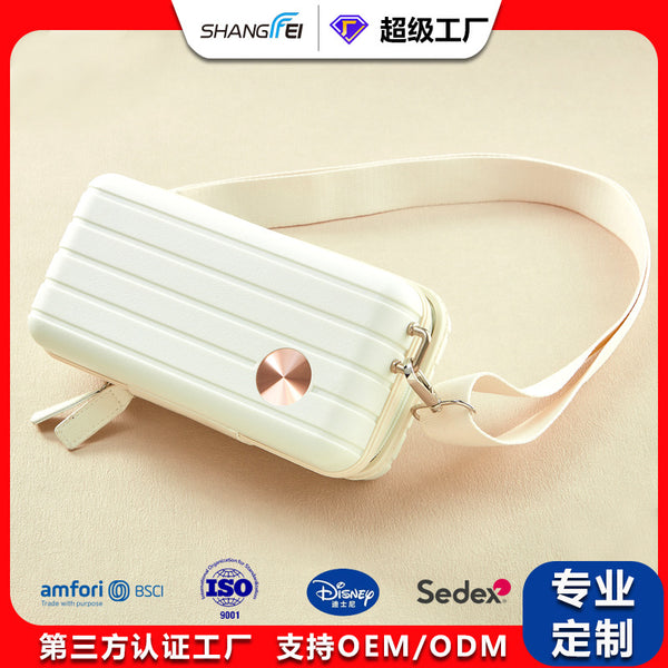 New Macaron color scheme 8 inch PP oblique span cosmetic bag travel storage bag portable mobile phone clutch bag gift bag