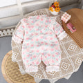 Baby clothes autumn romper infant crawling suit girl double layer cute long sleeve outing clothes princess outing jumpsuit