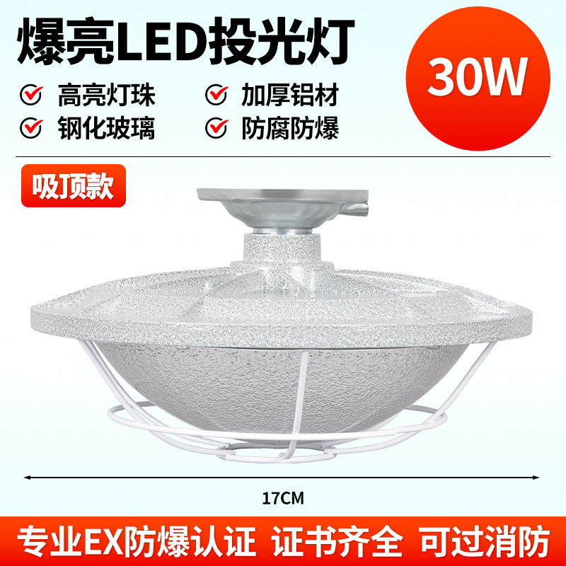 Yaming explosion-proof light led explosion-proof lighting 100w gas station chemical factory waterproof and anti-corrosion flood light chandelier