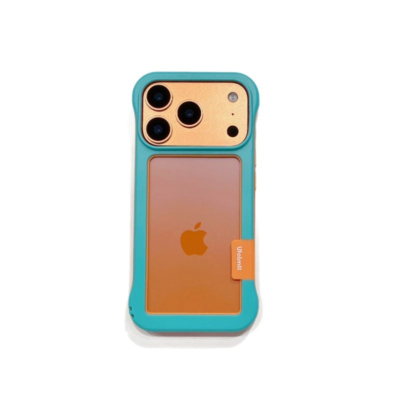 Macaron hollow borderless phone case for iphone 16, soft shell apple 17, heat dissipation anti-drop protective cover 13