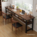 Desk student for home rounded corner bench desk against the wall across the bed simple rental house double double computer desk
