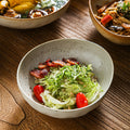 Japanese retro stoneware ceramic tableware restaurant hotel business dessert bowl soup bowl pasta bowl good-looking kiln bowl