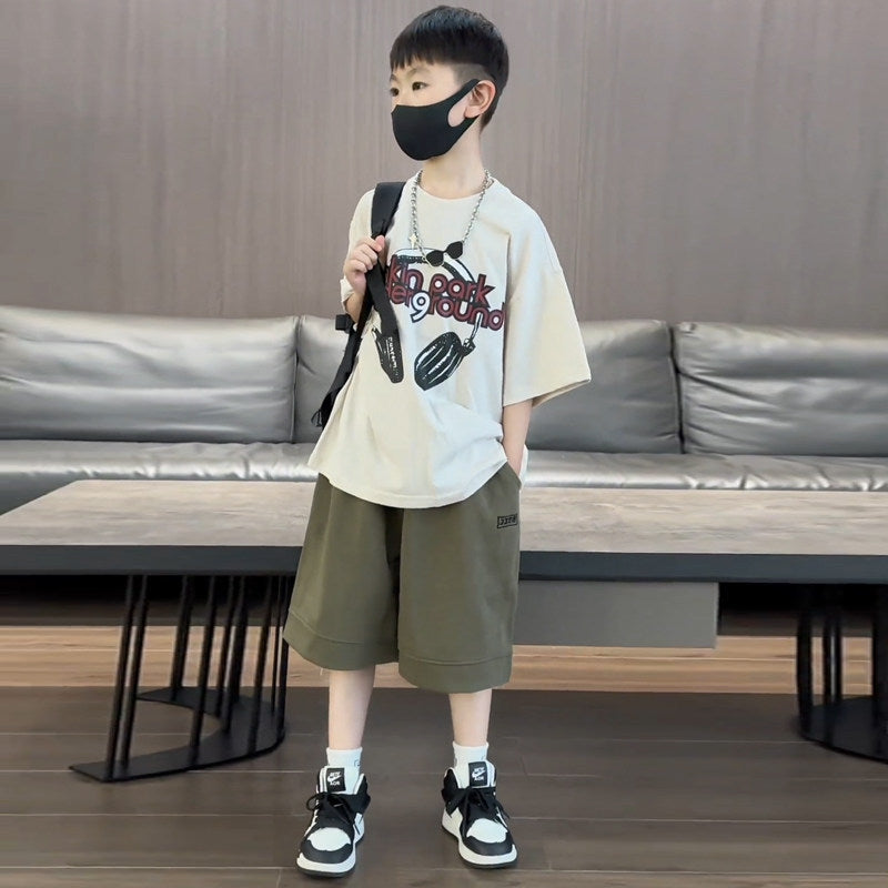 Boys' cargo shorts - lightweight summer style, short sleeve, casual shorts for kids, new  trendy athletic shorts