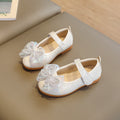 Girls' princess shoes, kids' leather shoes,  spring collection, girls' pearl crystal shoes, soft sole little girl's single shoes, flat shoes