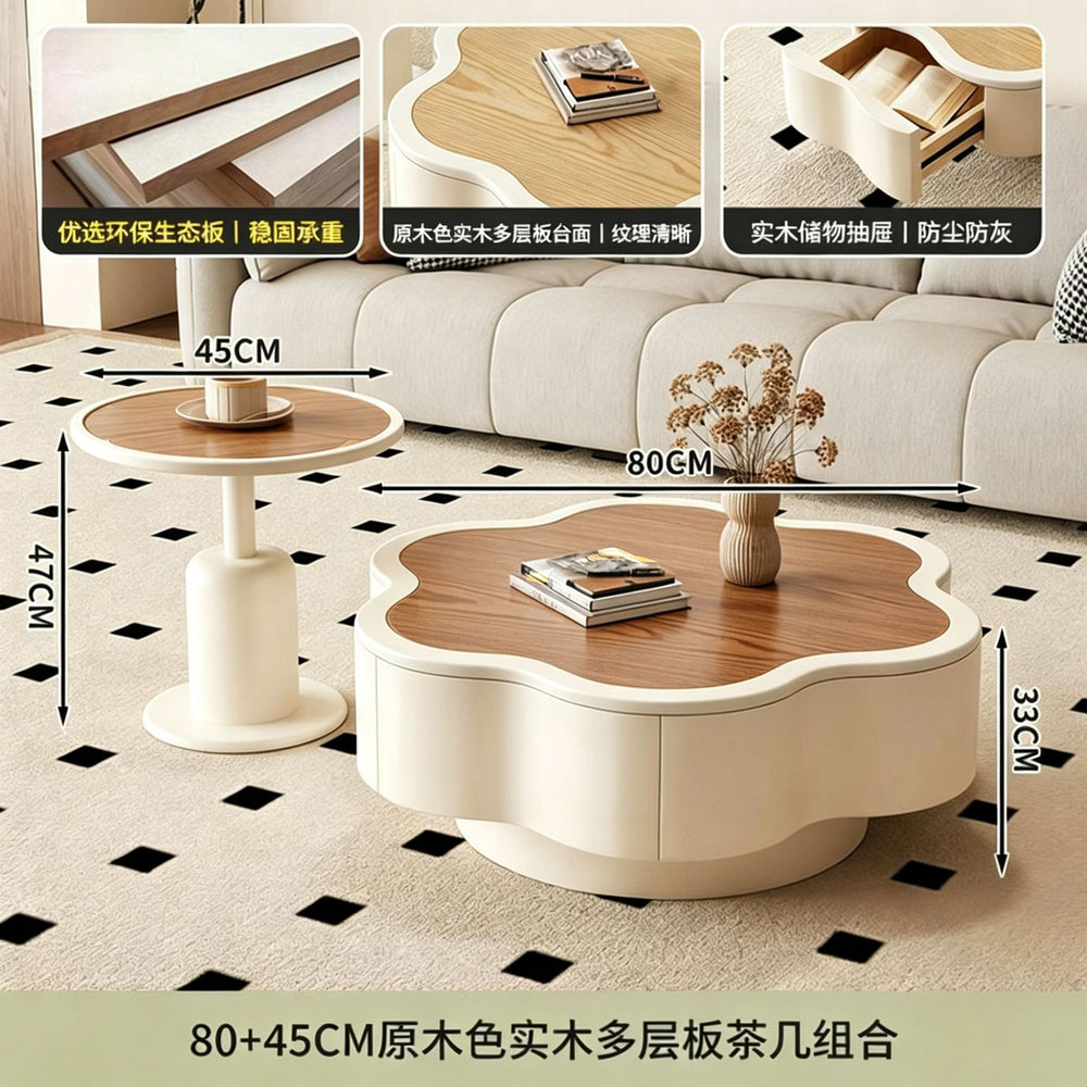 New arrival flower popular coffee table classy living room for homecasual cream small apartment accessible luxury creative special-shaped combination