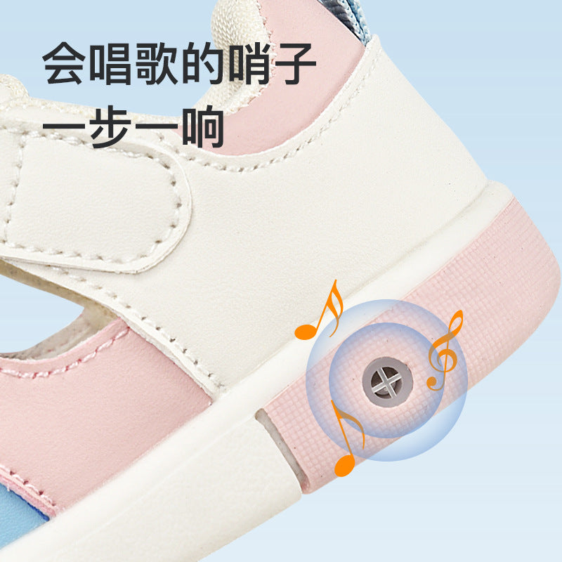 Toddler shoes baby boys summer sandals infant soft sole squeaky shoes cartoon 1-3 years old baby shoes children's shoes