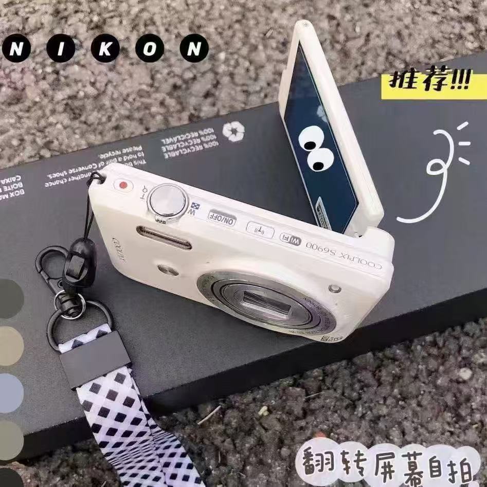 White deer style 100mp dual-camera selfie ccd digital camera - affordable & portable card camera for students