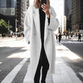 winter cross-border fashion  independent station  women's multi-color multi-size woolen long windbreaker outwear