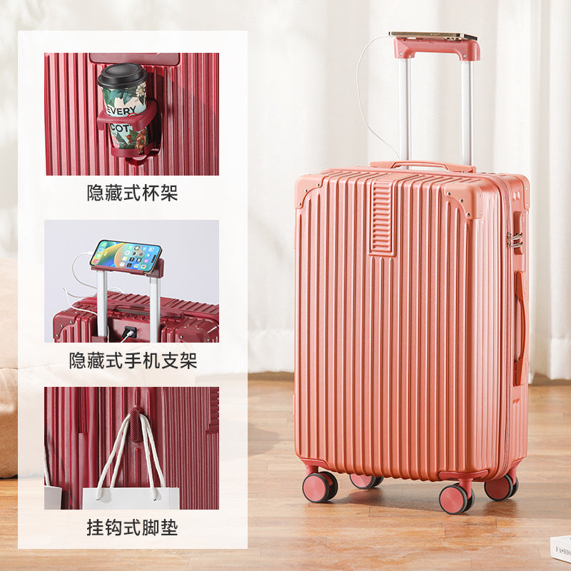 New multi-functional child and mother suitcase large-capacity men's and women's trolley case wear-resistant universal wheel suitcase password case