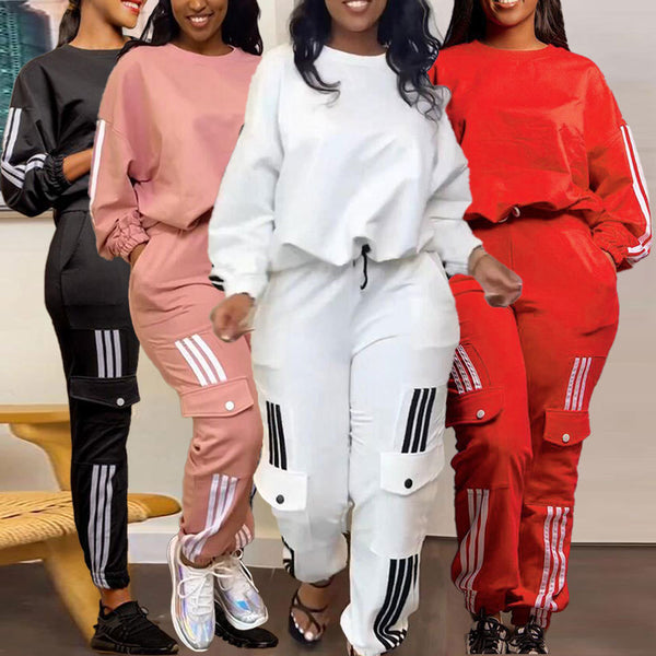 S10606 Hot Sale, European, American, Sexy, Casual Trousers Pullover Set