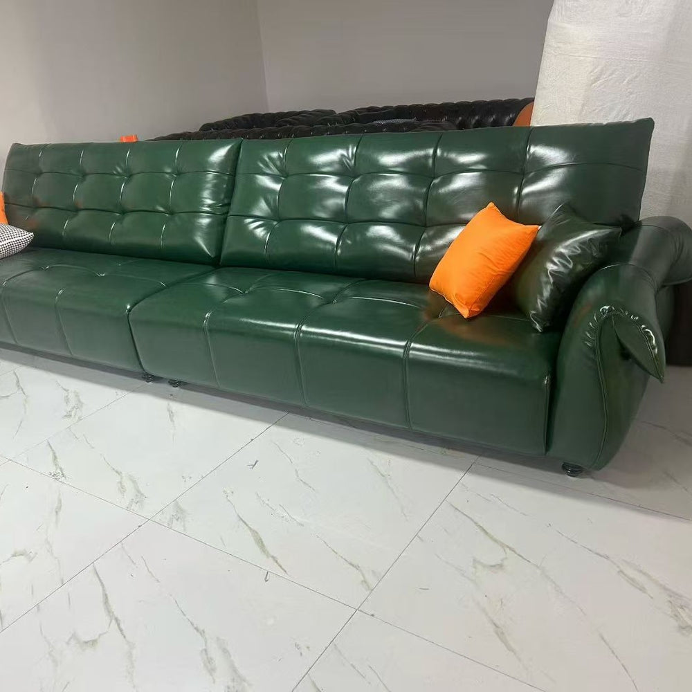 New arrival black swan sofa italian normcore leather art popular large and small apartment living room straight row combination leather sofa