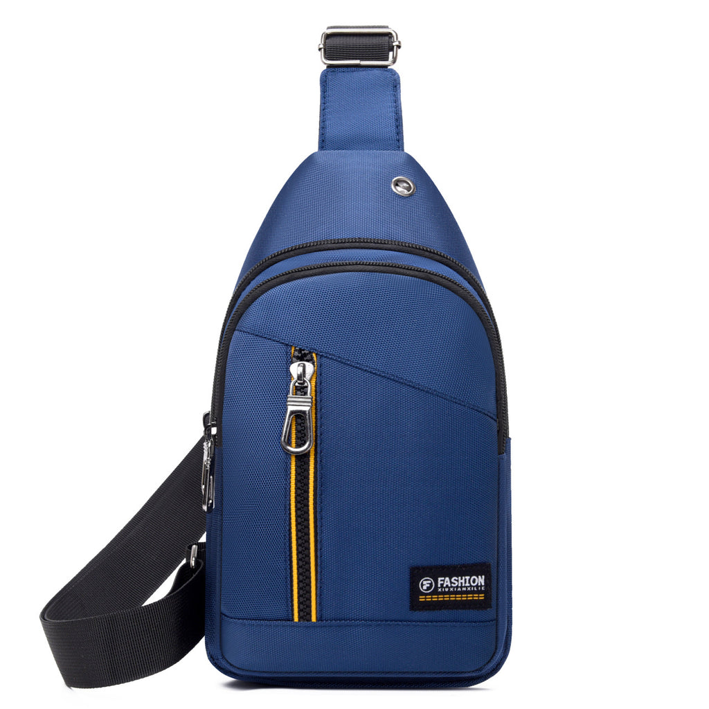 Men's breast bag 2025 new sports fashion messenger bag large capacity Oxford cloth business commuter shoulder bag wholesale