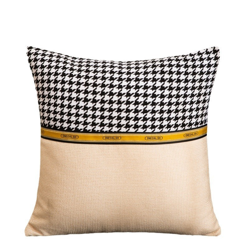 Waffle grids pillow, chidori gridspatchwork pillowcase, modern casual bay window, living room sofa cushion, one piece dropshipping