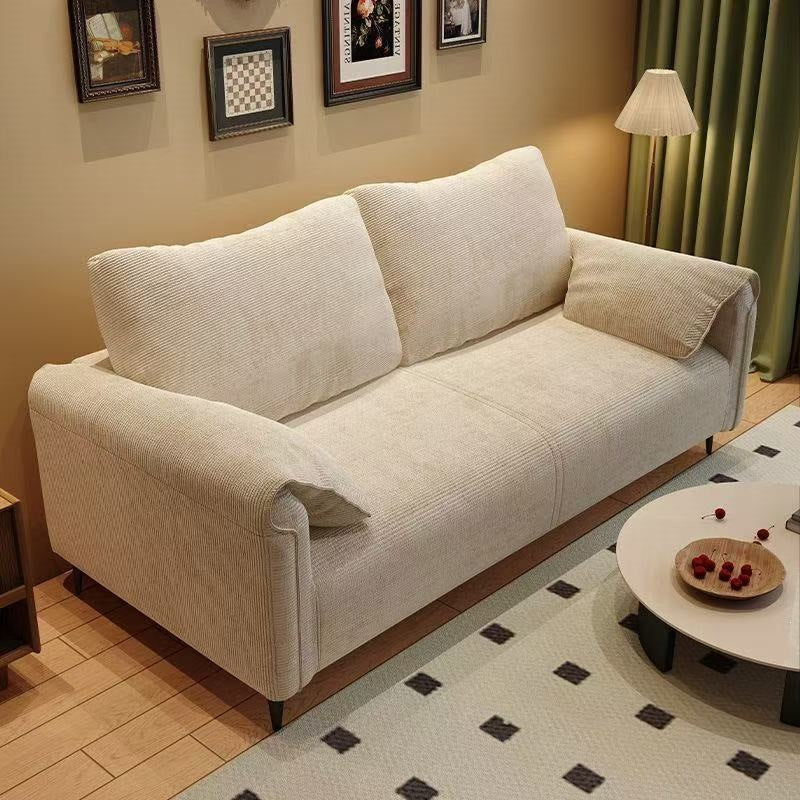 Sofa living room small apartment 2026 new arrival rental room double three-person rest area elephant ears lazy fabric sofa