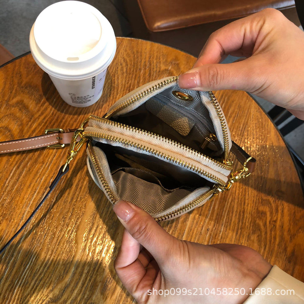 First-layer cowhide new arrivalfashioncasual mobile phone bag girlseasiest for matchwork clothingclassysenseniche style genuine leather cross-body bag