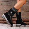women's plus size snow boots - new winter collection, shearling lined, thickened warm cotton shoes, high-top snow boots