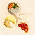 Dinosaur egg-shaped silicone plate set - baby & toddler food-grade silicone dishes