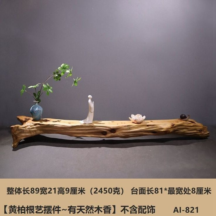 Weathered dead wood ornaments 2 thuja root carving bonsai bottom base tea ceremony tea room tea table dry tea table
