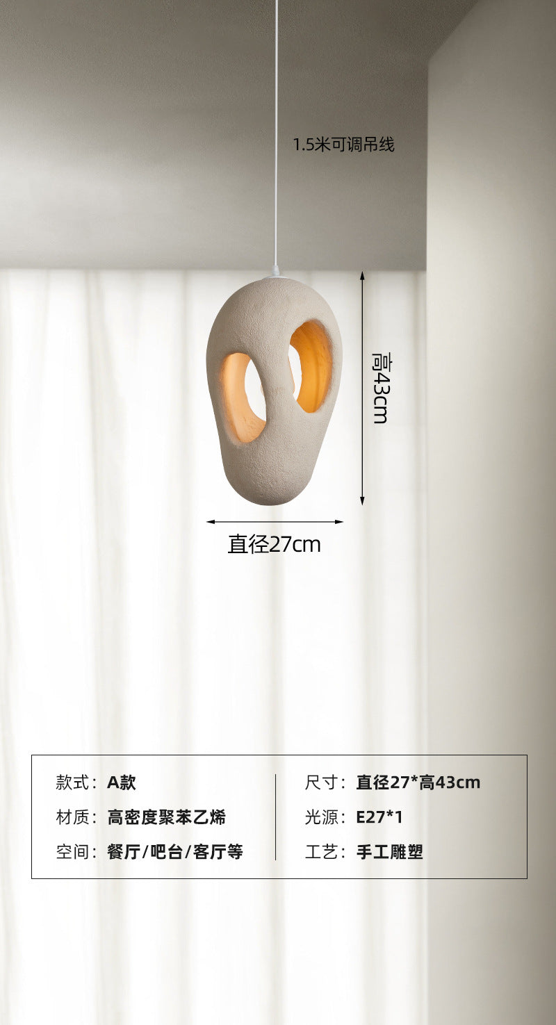 Zhongshan Ancient Town Lighting Cross-border Wabi Wind Restaurant Single Head Small Chandelier Bar Bed and Breakfast Dining Table Lighting Factory Foreign Trade