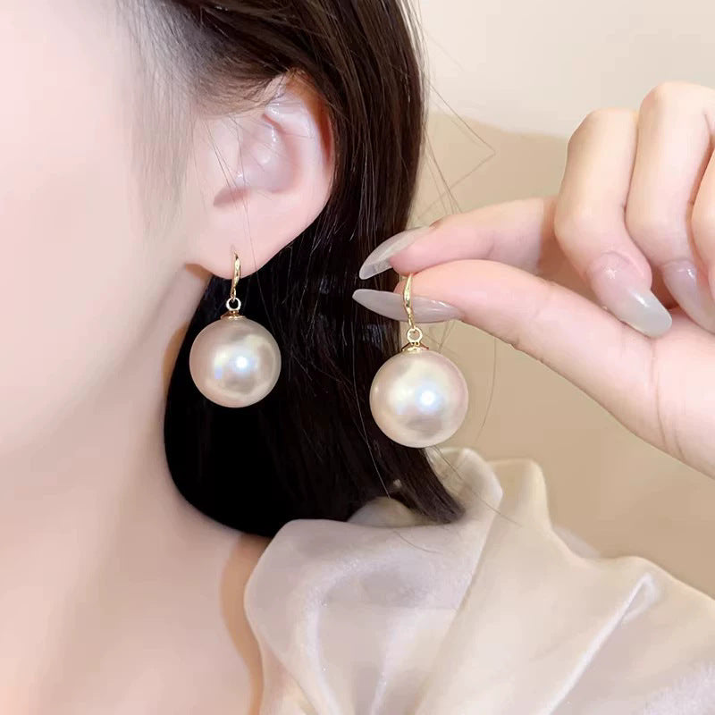 925 silver needle hong kong style retro metal earrings for women classy geometric plain hoop earrings easiest for match exaggerated work clothing earrings