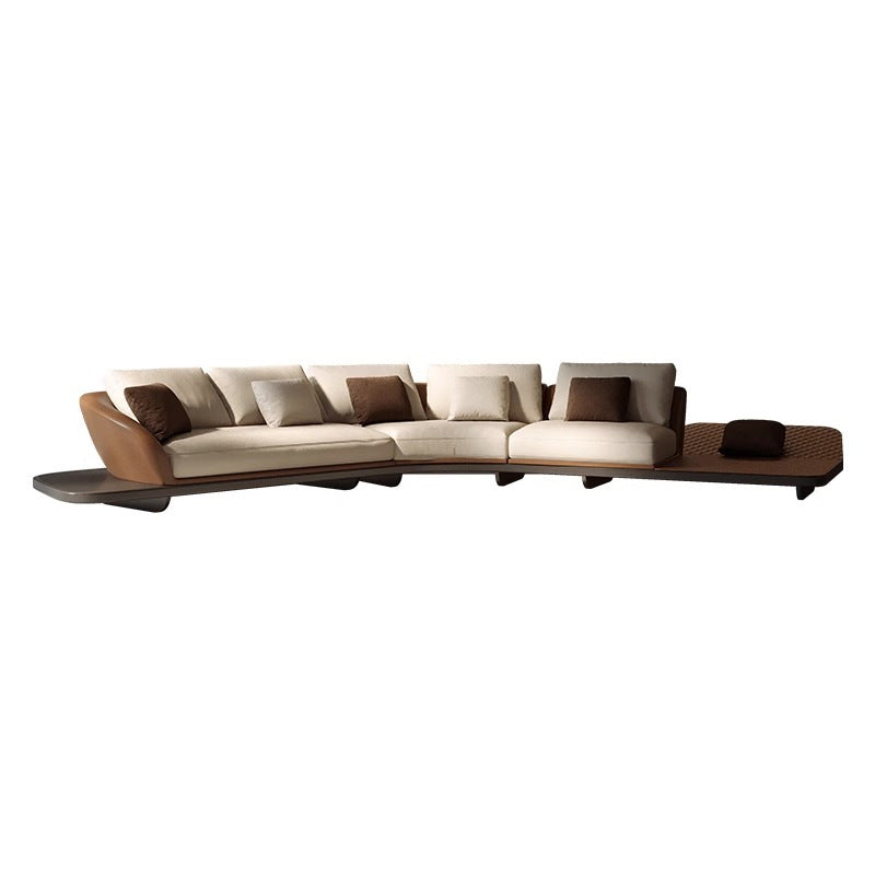 Source factory ferrari sofa living room special-shaped leather corner sofa personalized large flat floor house genuine leather sofa