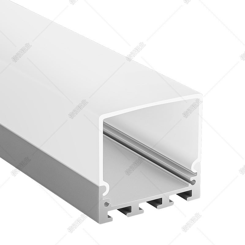 Three-sided luminous aluminum alloy LED light slot Aluminum slot hoisting round multi-sided luminous surface office lighting line light