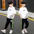 Boys' summer outfit set:  new arrival - stylish korean design for older boys, trendy short-sleeve set for boys