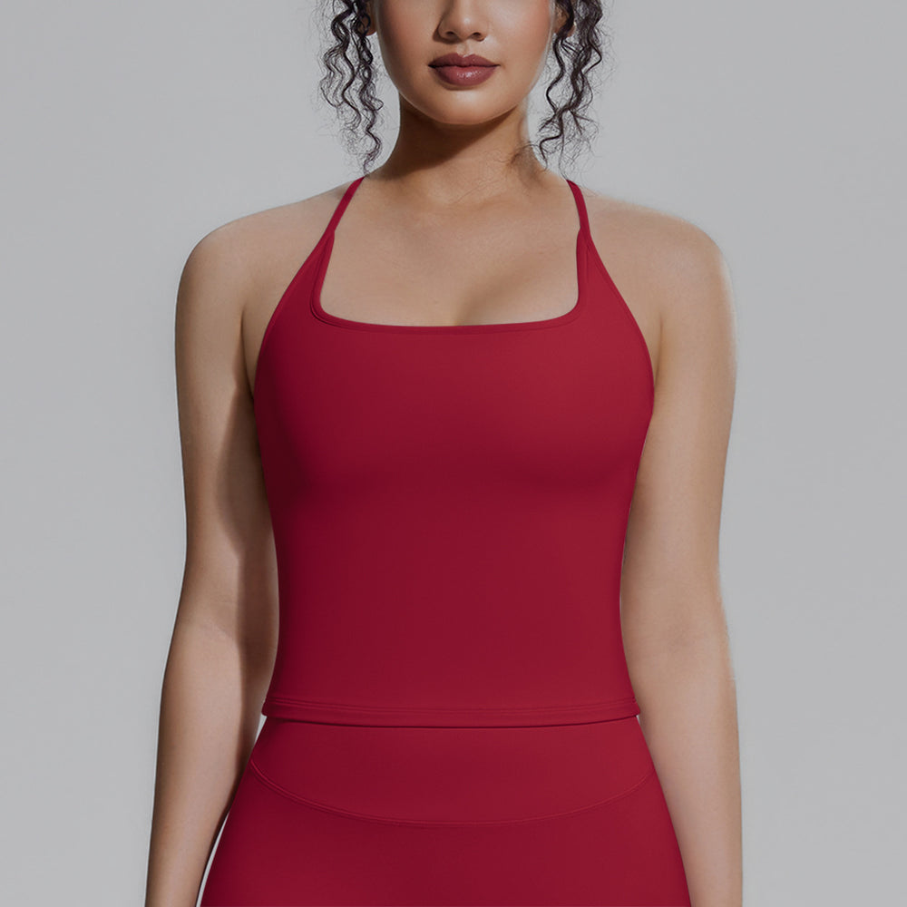 new arrival tight sports intimates women's padded i-shaped back yoga tops pilates fitness vest