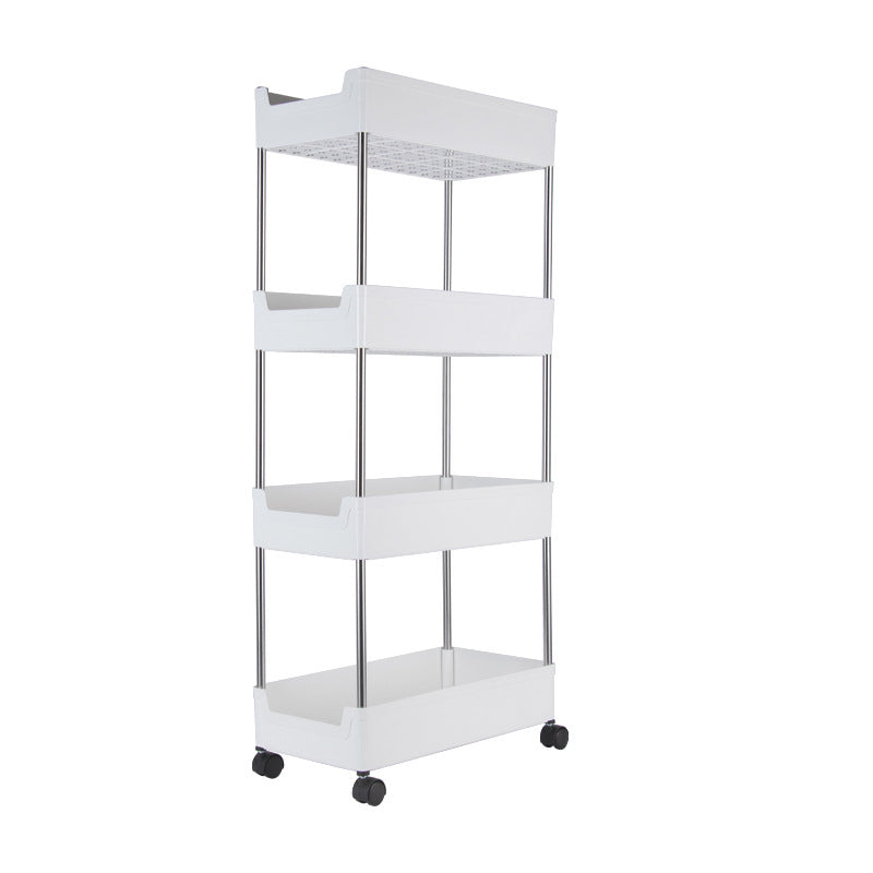 Seam rack Plastic multi-layer trolley Kitchen rack Multifunctional bathroom Toilet floor storage rack