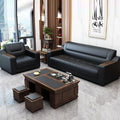Office sofa business vip reception lounge office sofa leather sofa office sofa coffee table combination