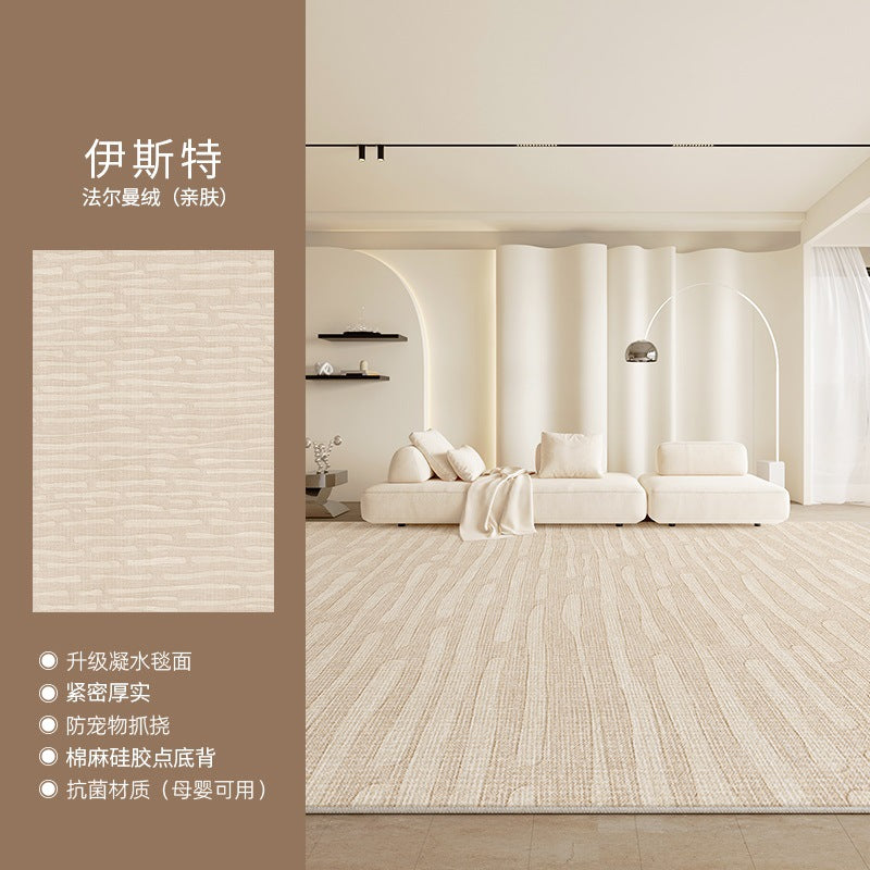 Distribute living room carpets  new style no-wash and wipeable sofa cream style waterproof bedroom bedside high-end floor mat