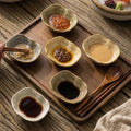 Japanese kiln-turned ceramic oyster-shaped dish, sushi soy sauce, mustard dish, appetizer dish, hot pot restaurant dipping dish, seasoning dish