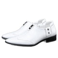 Spring autummen business formal leather shoes youth slip-on pointed toe men's shoes british shoes black wedding work shoes