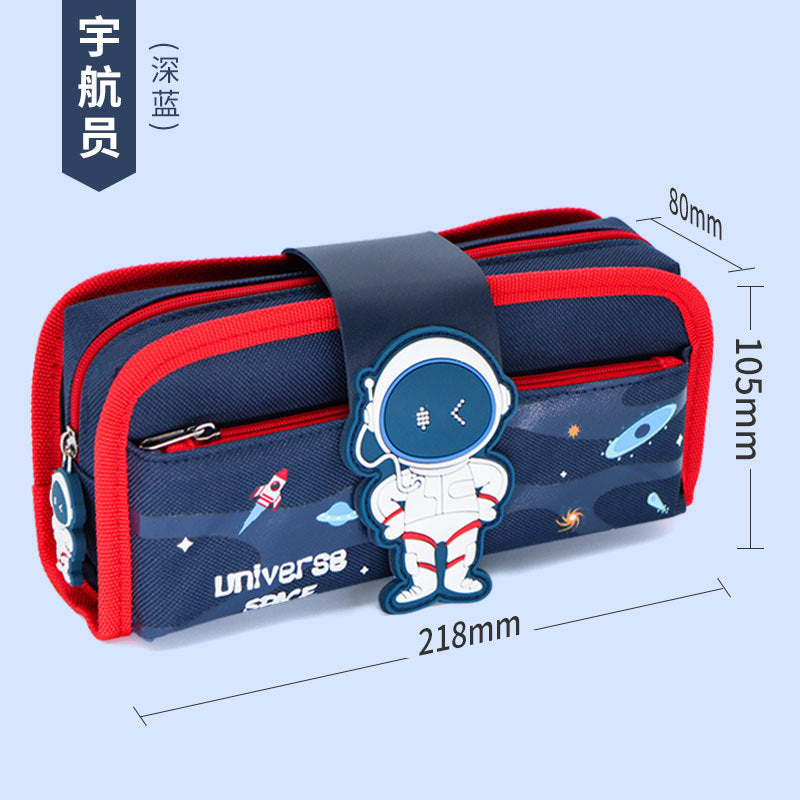 Pencil bag custom upgrade removable pencil bag cartoon pencil bag multi-layer Oxford cloth primary and secondary school students stationery box wholesale