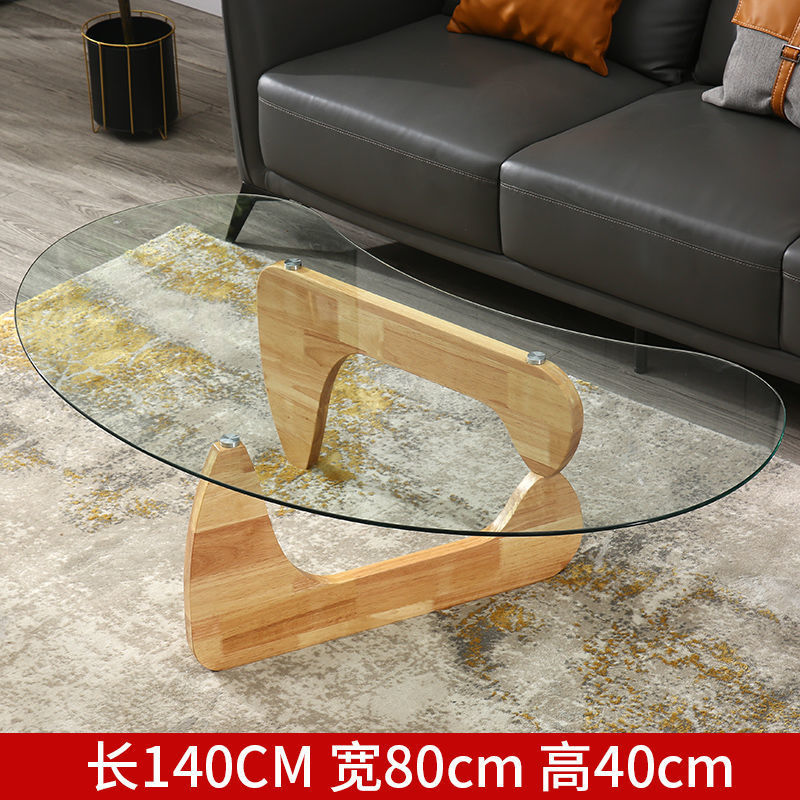 Internet celebrity designer yaguchi yu glass coffee table living room accessible luxury small apartment for home creative classy sofa side table