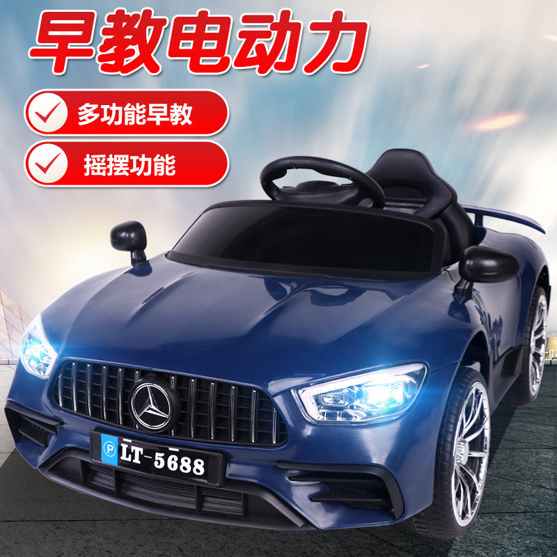 Mercedes-Benz children's electric car four-wheeled single boy and girl remote control early education can sit adult manufacturers wholesale