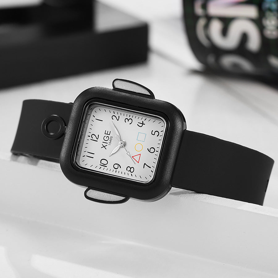 New cute kids' waterproof quartz watch - candy color minimalist silicone sports gift watch - children's watch