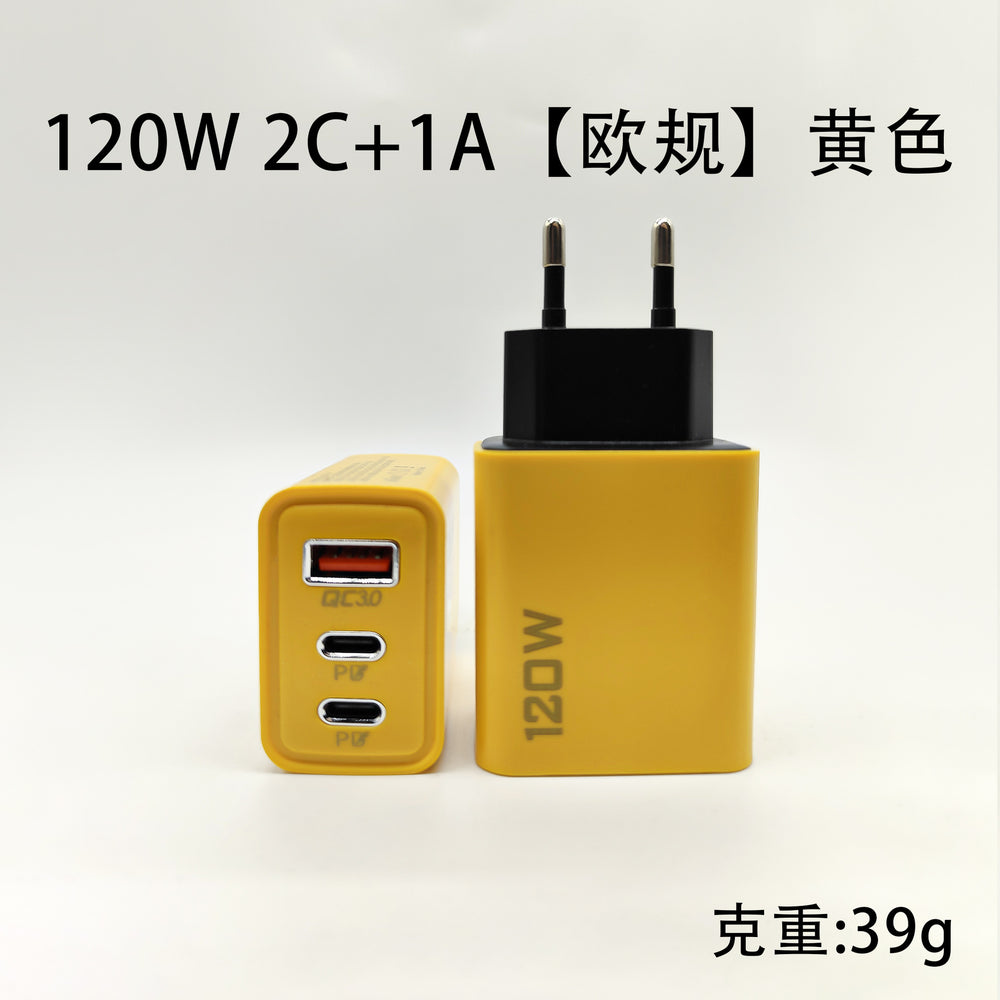 120w fast charging charging head multi-port mobile phone charging dual type-c + dual usb fast charging charging wholesale us regulations