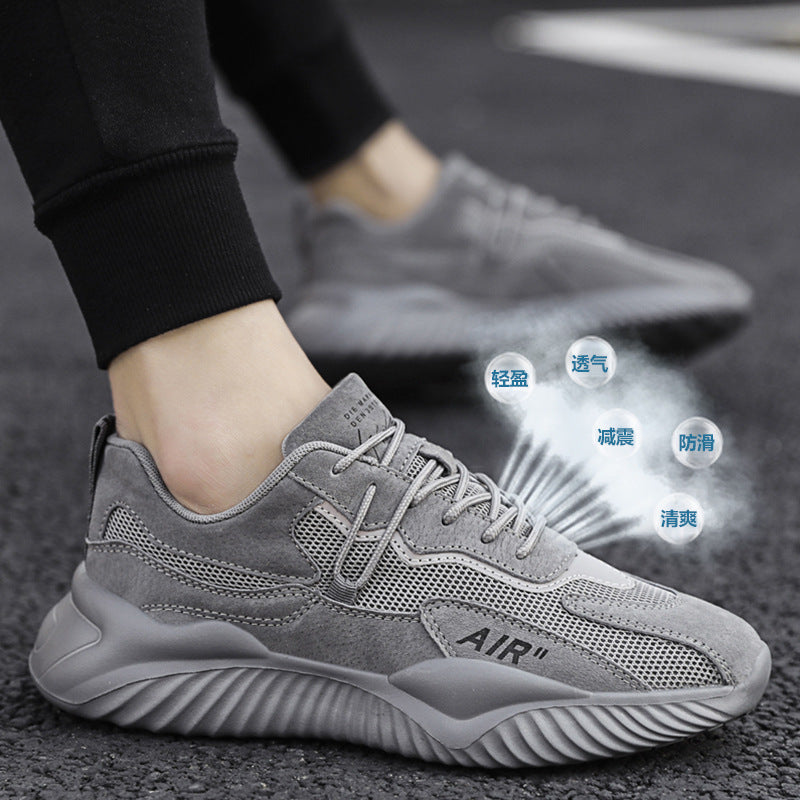 Men's shoes 2025 new winter breathable anti-odor mesh athletic casual work non-slip lightweight soft sole safety trendy shoes