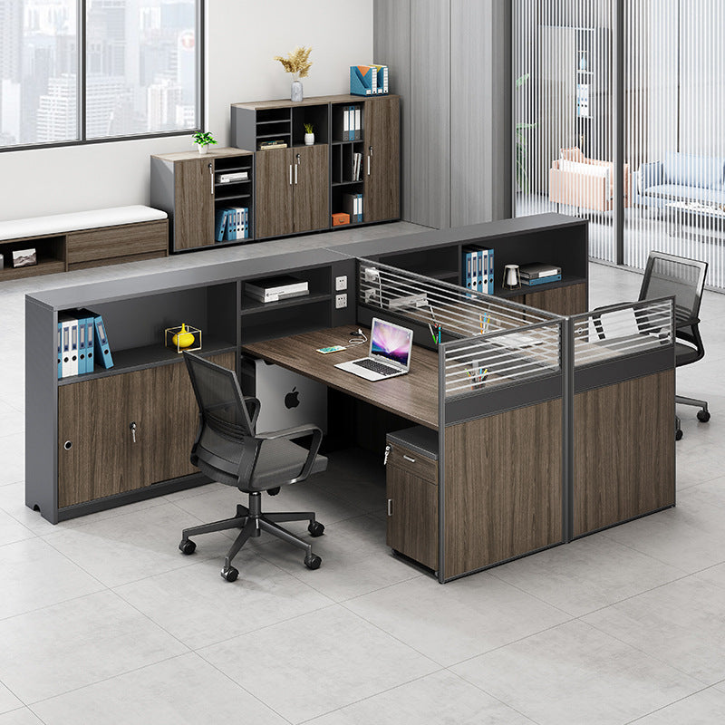 Saint li staff office desk and chair set - minimalist modern computer desk, office financial partition desk