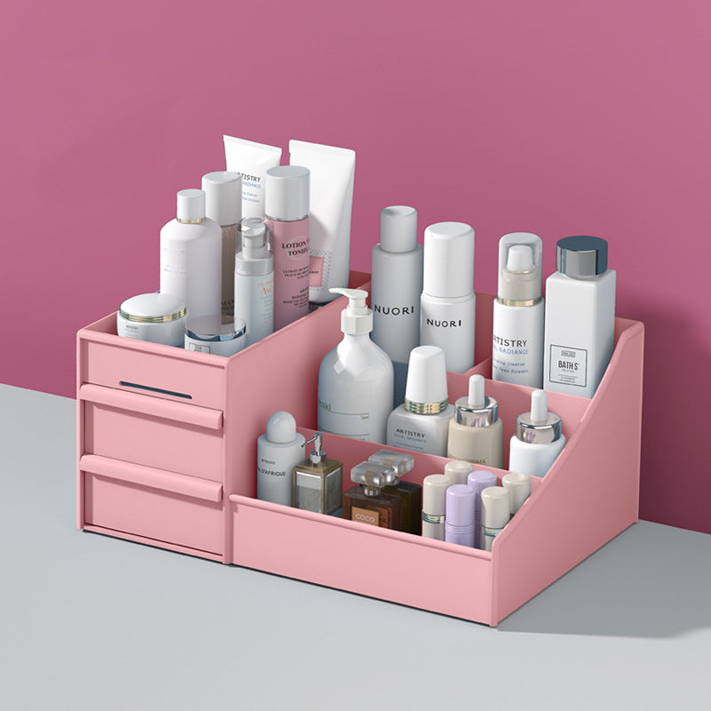 Ouxin drawer vanity case dormitory finishing plastic shelf cosmetics skin care dresser desktop storage box