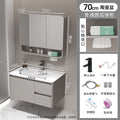 For homethickened honeycomb aluminum bathroom cabinet ceramic all-in-one basin waterproof moisture-proof washbasin washbasin storage cabinet